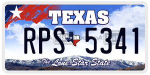 RPS5341  license plate in TX