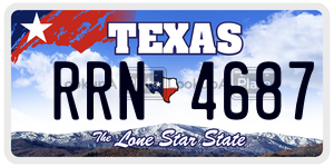 RRN4687  license plate in TX