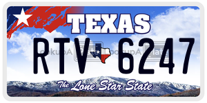 RTV6247 license plate in Texas