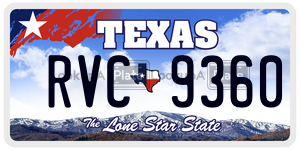 RVC9360 license plate in Texas
