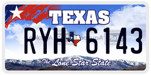 RYH6143 license plate in Texas