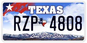 RZP4808 license plate in Texas