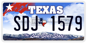 SDJ1579 license plate in Texas