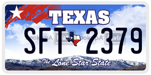 SFT2379 license plate in Texas