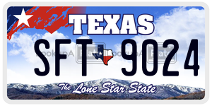 SFT9024  license plate in TX