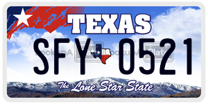 SFY0521 license plate in Texas