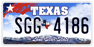 SGG4186  license plate in TX