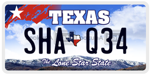 SHAQ34 license plate in Texas