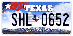 SHL0652 license plate in Texas