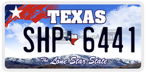 SHP6441 license plate in Texas