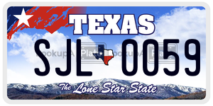 SJL0059 license plate in Texas