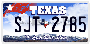 SJT2785 license plate in Texas