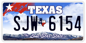 SJW6154  license plate in TX