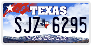 SJZ6295 license plate in Texas