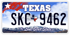 SKC9462 license plate in Texas