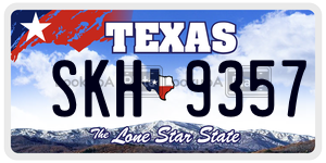 SKH9357 license plate in Texas