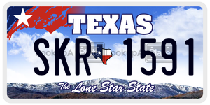 SKR1591 license plate in Texas