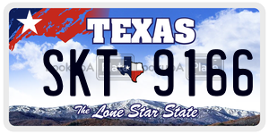 SKT9166 license plate in Texas