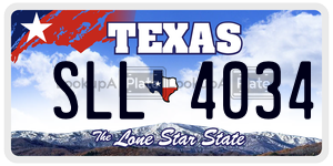 SLL4034  license plate in TX