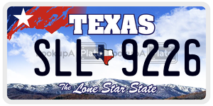 SLL9226 license plate in Texas