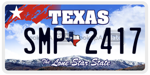 SMP2417 license plate in Texas