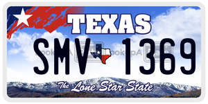 SMV1369 license plate in Texas