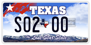 SO200 license plate in Texas
