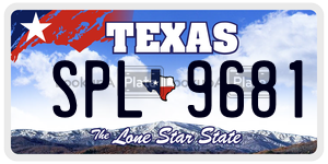 SPL9681 license plate in Texas