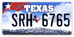 SRH6765 license plate in Texas