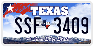 SSF3409 license plate in Texas