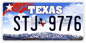 STJ9776 license plate in Texas