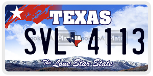 SVL4113  license plate in TX