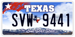 SVW9441 license plate in Texas