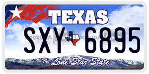 SXY6895  license plate in TX