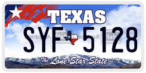SYF5128 license plate in Texas