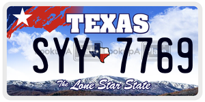 SYY7769 license plate in Texas
