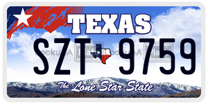 SZT9759  license plate in TX