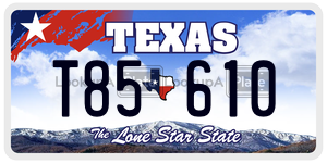 T85610 license plate in Texas