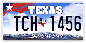TCH1456  license plate in TX