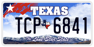 TCP6841 license plate in Texas
