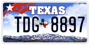 TDG8897 license plate in Texas