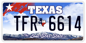 TFR6614 license plate in Texas
