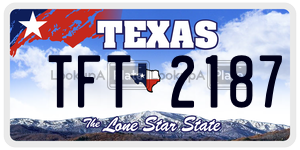 TFT2187 license plate in Texas