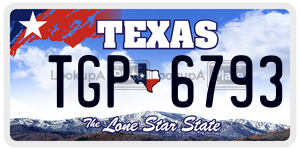 TGP6793 license plate in Texas