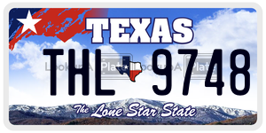 THL9748 license plate in Texas
