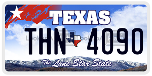 THN4090 license plate in Texas