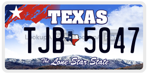 TJB5047 license plate in Texas
