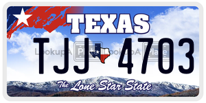 TJJ4703  license plate in TX
