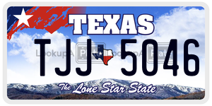 TJJ5046 license plate in Texas