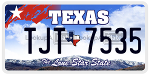 TJT7535 license plate in Texas